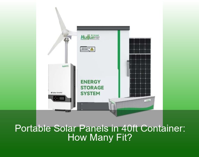 Portable Solar Panels in 40ft Container: How Many Fit?